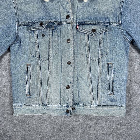 Signature by Levi Strauss Light Blue Denim Jacket with Cream Collar - Picture 4 of 14